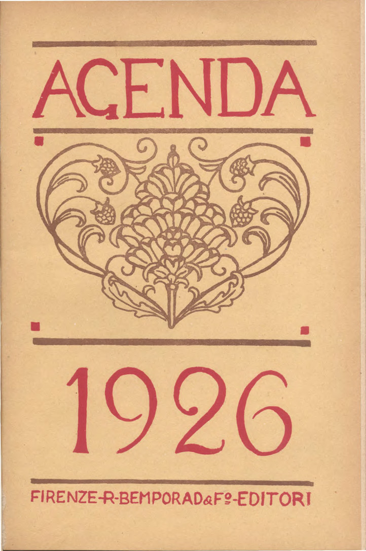 Almanacco agenda della donna italiana 1926